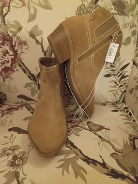 Tan Suede Ankle Boots - torrid 10w 10 Wide